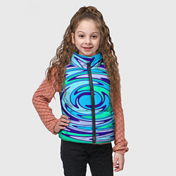 Детский жилет Круговорот неоновый, цвет: 3D-светло-серый — фото 2