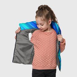 Детский жилет Неоновые синие лучи, цвет: 3D-светло-серый — фото 2