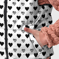 Детский жилет Черно-белые сердечки, цвет: 3D-светло-серый — фото 2