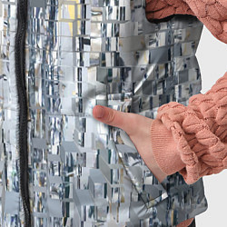 Детский жилет Серебряные блоки, цвет: 3D-светло-серый — фото 2