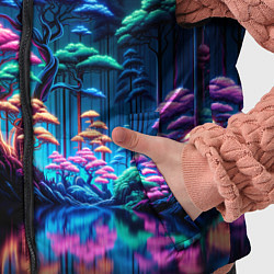 Детский жилет Неоновый лес - нейросеть, цвет: 3D-красный — фото 2