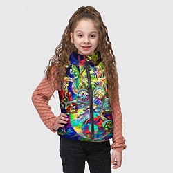 Детский жилет Знаковые пузырьки, цвет: 3D-светло-серый — фото 2