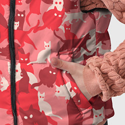 Детский жилет Розовый кошачий комуфляж, цвет: 3D-красный — фото 2