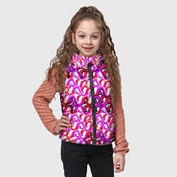 Детский жилет Розовый узор и белая обводка, цвет: 3D-светло-серый — фото 2