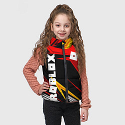 Детский жилет Роблокс - спортивная абстрация, цвет: 3D-красный — фото 2
