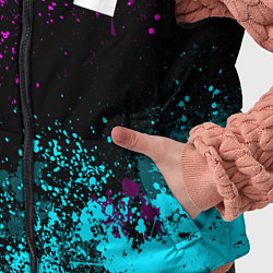 Детский жилет Роблокс - неоновые брызги, цвет: 3D-черный — фото 2