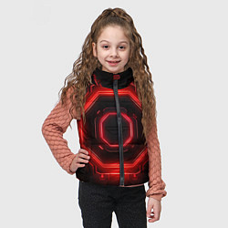 Детский жилет Nvidia style black and red neon, цвет: 3D-черный — фото 2