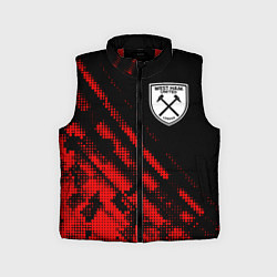 Детский жилет West Ham sport grunge, цвет: 3D-красный