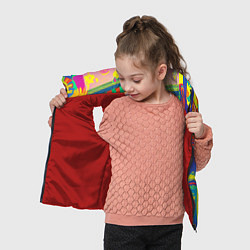 Детский жилет Яркая графическая абстракция, цвет: 3D-красный — фото 2