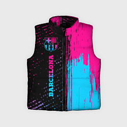 Детский жилет Barcelona - neon gradient по-вертикали, цвет: 3D-черный