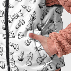 Детский жилет Много шахматных фигур на белом паттерны, цвет: 3D-красный — фото 2
