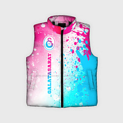 Детский жилет Galatasaray neon gradient style по-вертикали, цвет: 3D-черный