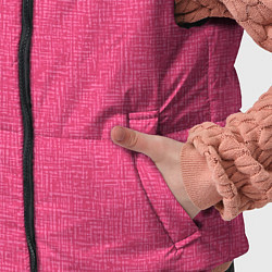 Детский жилет Текстура однотонный розовый Барби, цвет: 3D-черный — фото 2
