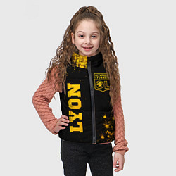 Детский жилет Lyon - gold gradient вертикально, цвет: 3D-черный — фото 2