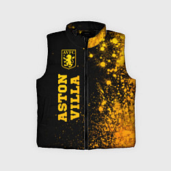 Детский жилет Aston Villa - gold gradient по-вертикали, цвет: 3D-черный