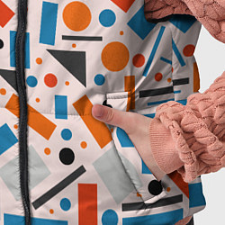 Детский жилет Прямоугольники и круги, цвет: 3D-светло-серый — фото 2