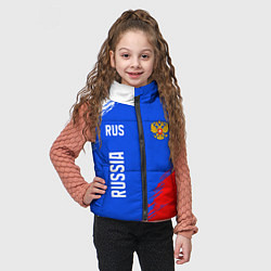 Детский жилет Триколор и герб России, цвет: 3D-черный — фото 2
