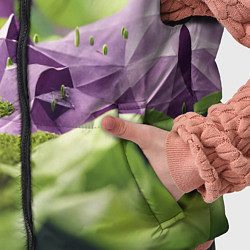 Детский жилет Геометрический пейзаж фиолетовый и зеленый, цвет: 3D-черный — фото 2