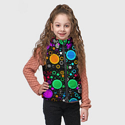 Детский жилет Разноцветные круги, цвет: 3D-черный — фото 2