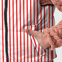 Детский жилет Белый в красную полоску, цвет: 3D-красный — фото 2