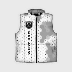 Детский жилет West Ham sport на светлом фоне по-вертикали, цвет: 3D-черный