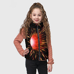 Детский жилет Червоточина - огненные лучи, цвет: 3D-красный — фото 2