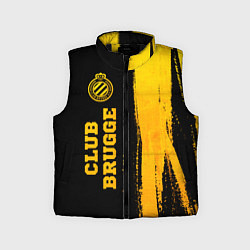 Детский жилет Club Brugge - gold gradient по-вертикали, цвет: 3D-черный