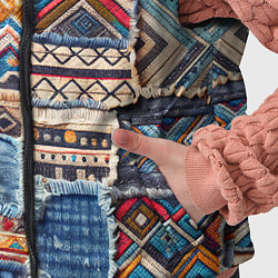 Детский жилет Пэчворк узоры индейцев, цвет: 3D-красный — фото 2