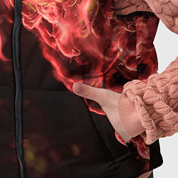 Детский жилет Адское пламя инферно - inferno flame, цвет: 3D-светло-серый — фото 2