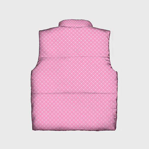 Детский жилет Розовый паттерн сеточка / 3D-Светло-серый – фото 2