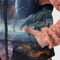 Детский жилет Фантастическая планета внутри космоса, цвет: 3D-черный — фото 2