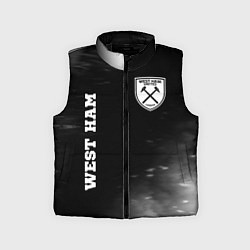 Детский жилет West Ham sport на темном фоне вертикально, цвет: 3D-черный