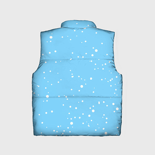 Детский жилет Снежинки на нежно голубом / 3D-Светло-серый – фото 2