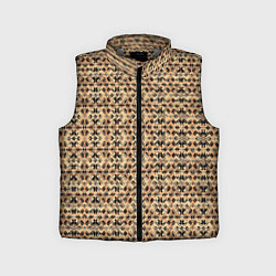 Детский жилет Магический узор чёрно-коричневый