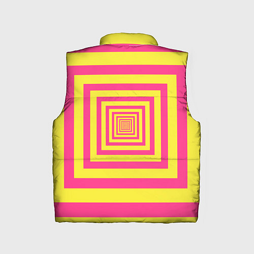 Детский жилет Желтые квадраты трансформация / 3D-Красный – фото 2