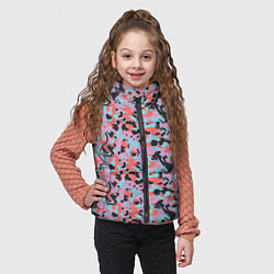 Детский жилет Неоновый пиксельный камуфляжный паттерн, цвет: 3D-светло-серый — фото 2