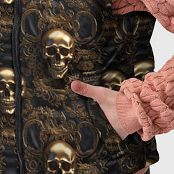 Детский жилет Черепа и узоры лакшери, цвет: 3D-светло-серый — фото 2