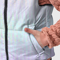 Детский жилет Бледный сиреневый тай-дай, цвет: 3D-светло-серый — фото 2