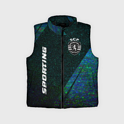 Детский жилет Sporting glitch blue, цвет: 3D-черный