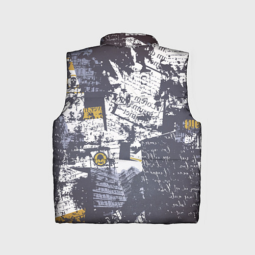 Детский жилет Газетная страничка / 3D-Красный – фото 2