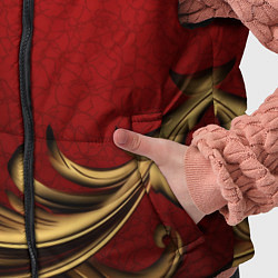 Детский жилет Классический золотой узор на красном бархате, цвет: 3D-светло-серый — фото 2