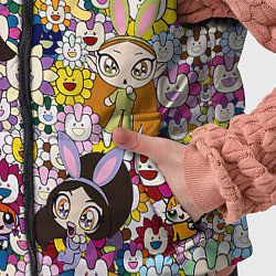 Детский жилет Right now NewJeans and Takashi Murakami, цвет: 3D-красный — фото 2