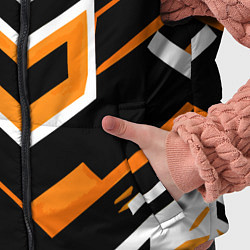 Детский жилет Полосы и оранжево-белый шестиугольник, цвет: 3D-красный — фото 2