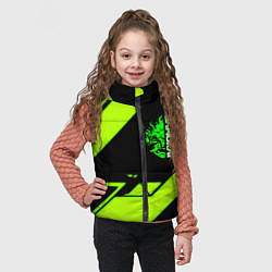 Детский жилет Киберпанк кислотная геометрия, цвет: 3D-светло-серый — фото 2