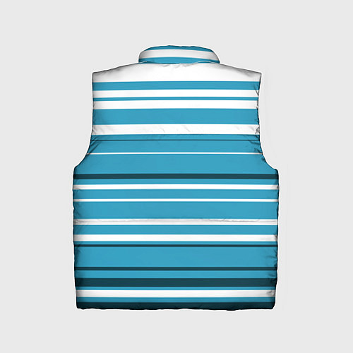 Детский жилет Бело-голубой в полоску / 3D-Светло-серый – фото 2