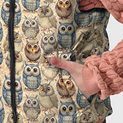 Детский жилет Совы птицы паттерн, цвет: 3D-черный — фото 2