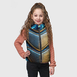 Детский жилет Объемный футуристический текстурный костюм из кожи, цвет: 3D-красный — фото 2