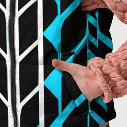 Детский жилет Blue and white lines on a black background, цвет: 3D-светло-серый — фото 2