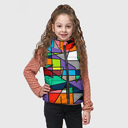 Детский жилет Кубизм - линии, цвет: 3D-черный — фото 2