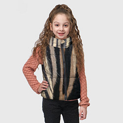 Детский жилет Мех зебры, цвет: 3D-черный — фото 2